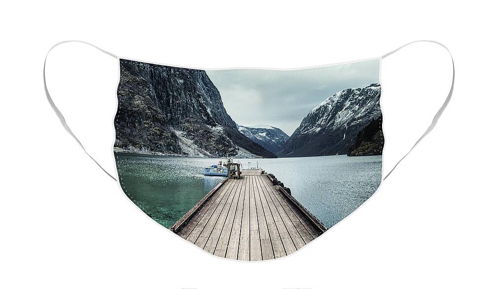 Kremsdorf Face Mask featuring the photograph Fjord At The End Of The Pier by Evelina Kremsdorf