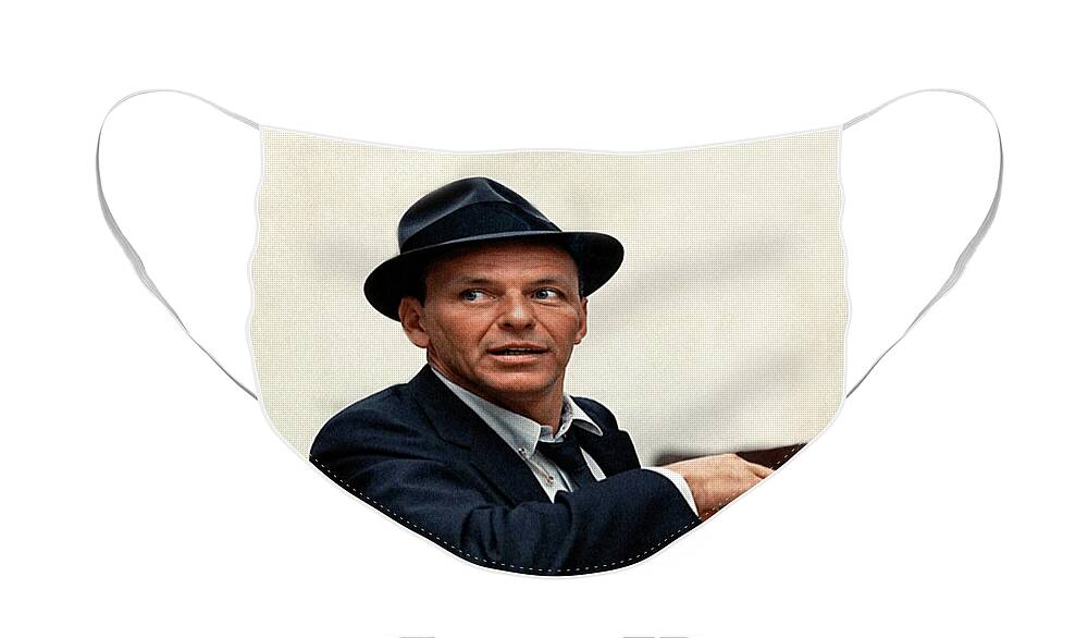Sinatra Face Mask featuring the photograph Frank Sinatra at Capitol Records, 1953 by Doc Braham