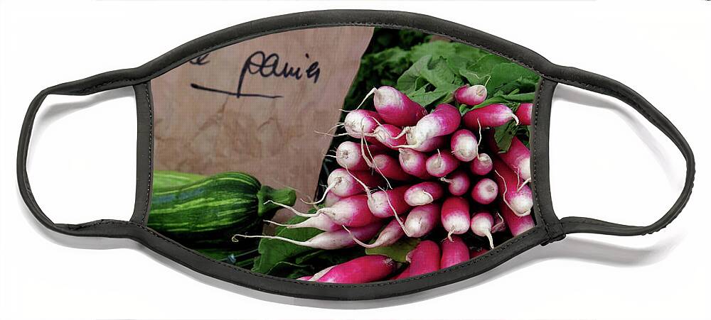 Radishes Face Mask featuring the photograph French Farmer's Market by Terri Brewster