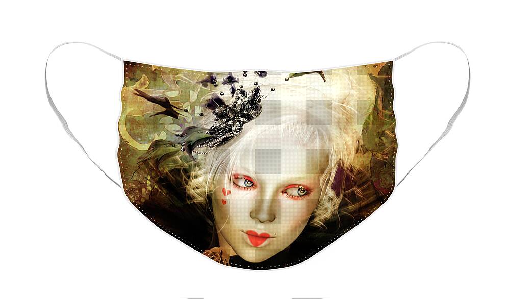 Frou Frou Face Mask featuring the digital art Frou Frou Theatre Opera by Shanina Conway