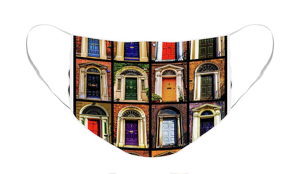 Doors Of The World Face Mask featuring the photograph Georgian Doors of Dublin 3 by Lexa Harpell