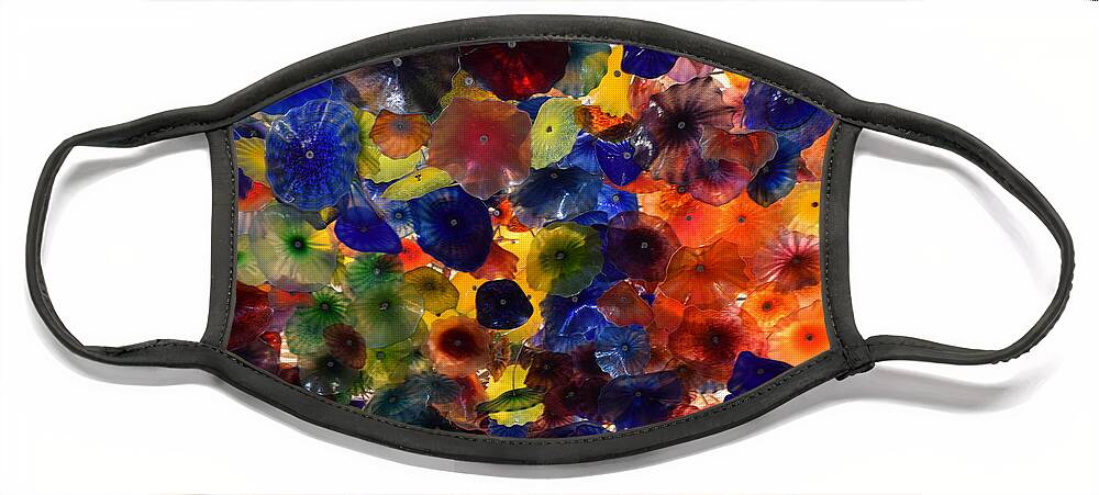 Las Face Mask featuring the photograph Chihuly Glass Ceiling- Bellagio by Bnte Creations