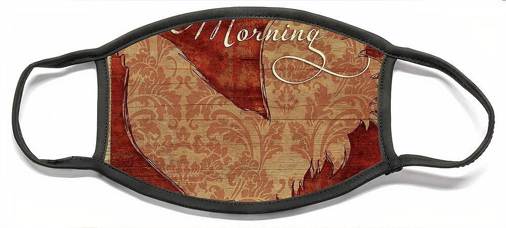 Rooster Face Mask featuring the mixed media Good Morning Sunshine by Elizabeth Medley