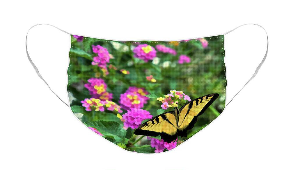 Nature Face Mask featuring the photograph Graceful Swallowtail by Amy Dundon