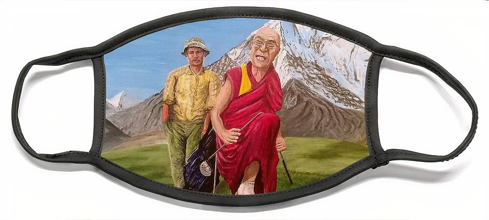 Fun Face Mask featuring the painting Gunga Galunga by Kevin Daly