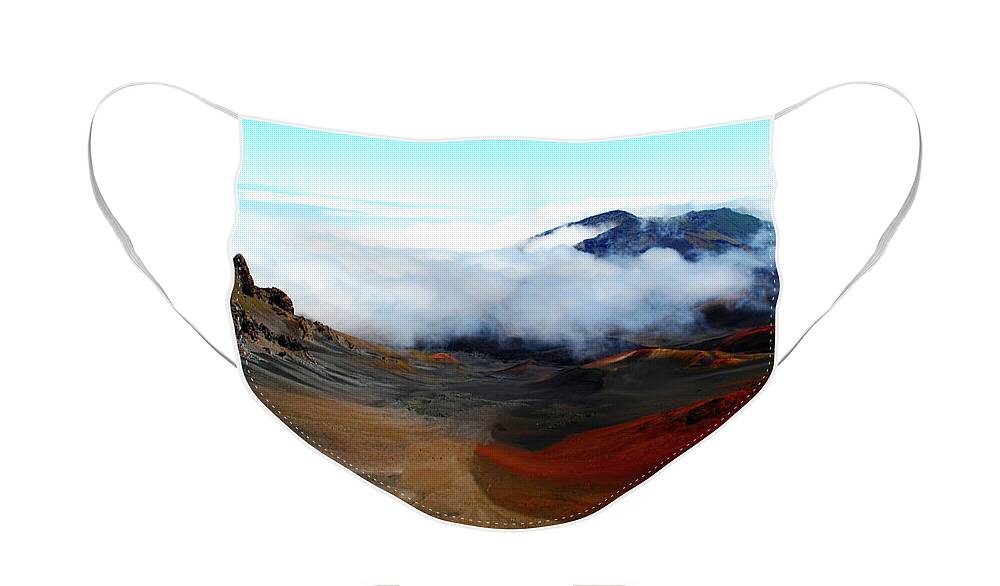 Maui Face Mask featuring the photograph Haleakala Crater by Robert Stanhope