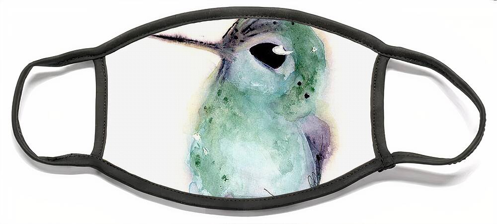 Colorado Face Mask featuring the painting Hummingbird Series 2019 #4 by Dawn Derman