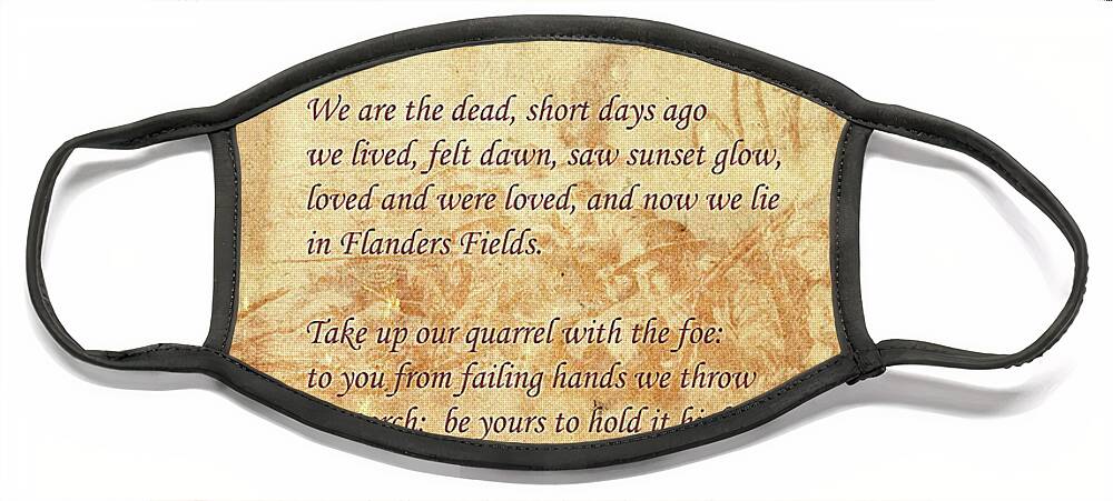 Flanders Fields Face Mask featuring the photograph In Flanders Fields by Andrew Fare