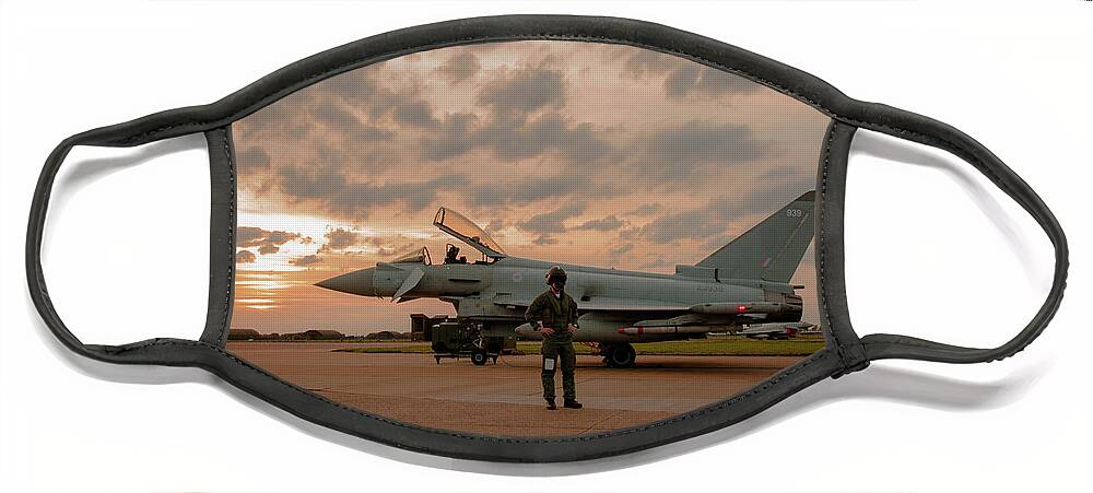 Eurofighter Typhoon Face Mask featuring the photograph Inside The Wire by Airpower Art