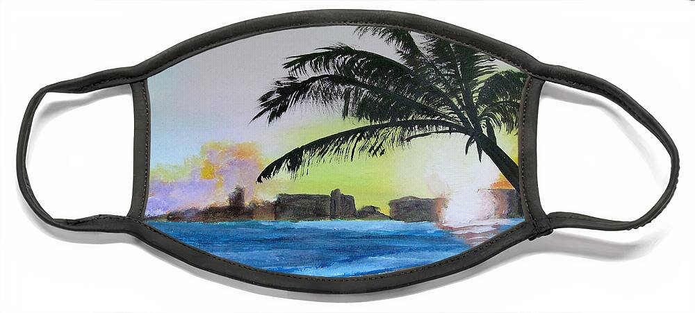 Isla Verde Face Mask featuring the photograph Isla Verde by Luis F Rodriguez