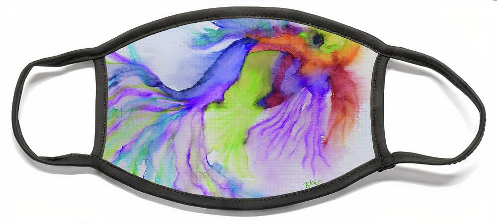  Face Mask featuring the painting Kaleidoscopic Beta by Barrie Stark