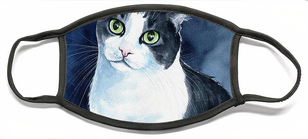 Cat Face Mask featuring the painting Kirby by Dora Hathazi Mendes