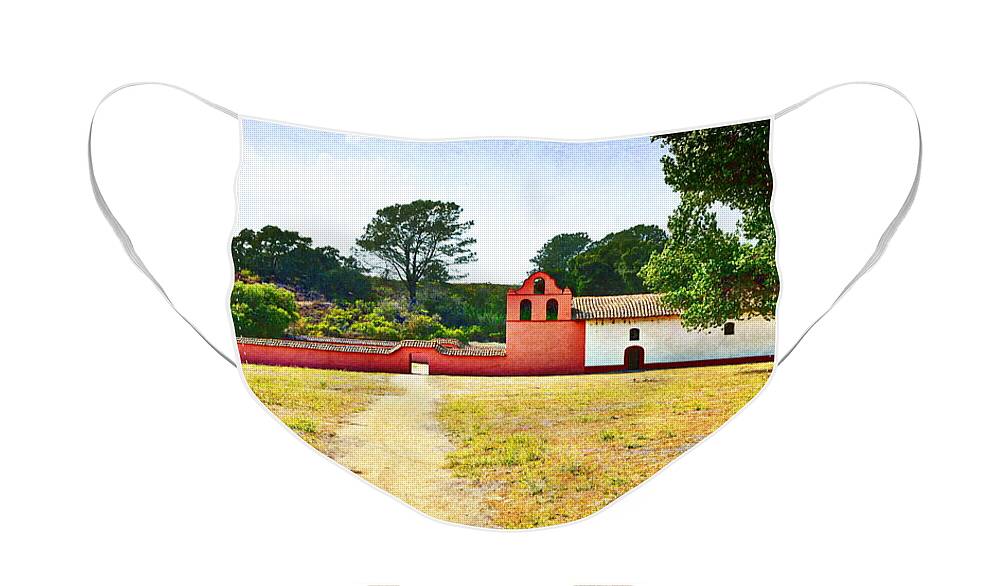 Mission Face Mask featuring the photograph La Purisima Mission by Glenn McCarthy Art and Photography
