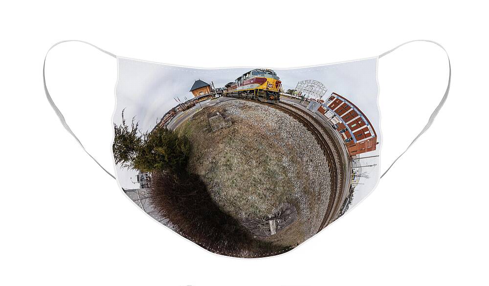Norfolk Southern Face Mask featuring the photograph Lackawanna 360 by Greg Booher