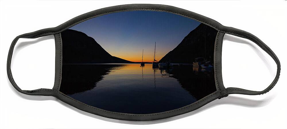 Vermont Face Mask featuring the photograph Lake Willoughby at Sunset by Tim Kirchoff