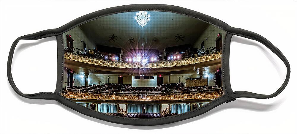 Landers Theatre Face Mask featuring the photograph Landers Theatre Stage View by Allin Sorenson