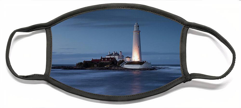 Lighthouse Face Mask featuring the photograph Leave a light on for me by Anita Nicholson