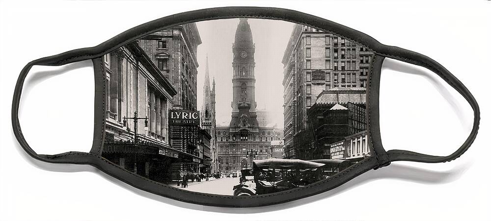  Face Mask featuring the photograph Lyric theatre by Irvin R Glazer