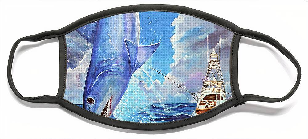 Mako Shark Face Mask featuring the painting Mako by Mark Ray