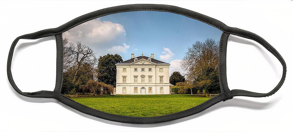 Richmond Face Mask featuring the digital art Marble Hill House, Marble HIll Park, London, UK by Rick Deacon