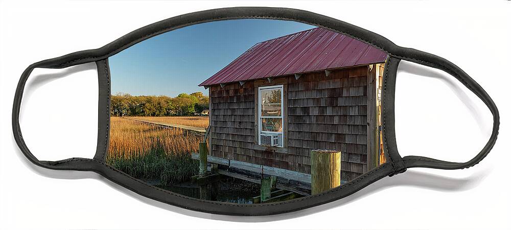 Dock Face Mask featuring the photograph Marsh Dreaming - Shem Creek by Dale Powell