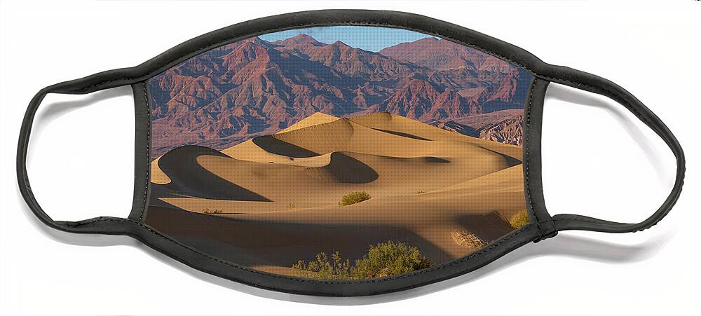 00568904 Face Mask featuring the photograph Mesquite Flat Sand Dunes, Death Valley National Park, California by Tim Fitzharris