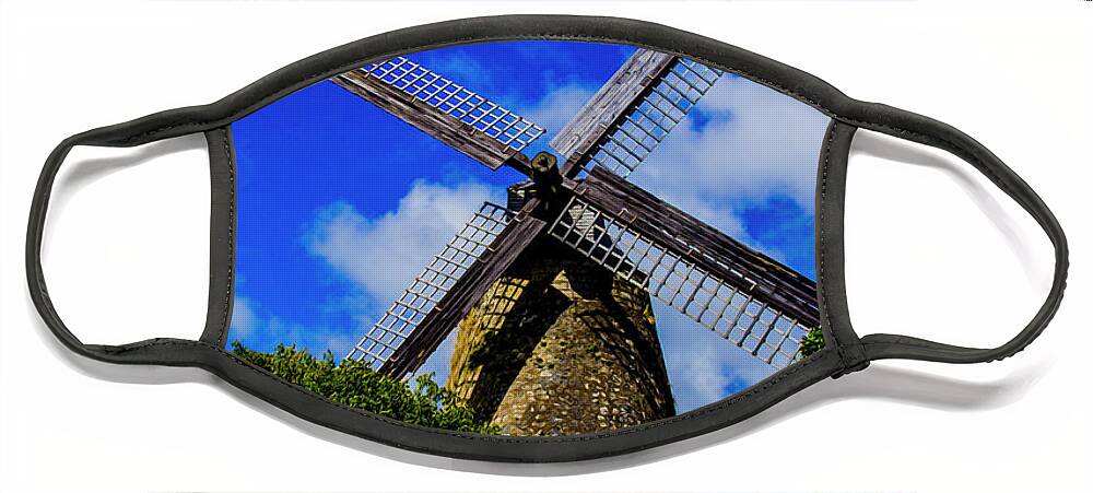 Windmill Face Mask featuring the photograph Morgan Lewis Mill by Stuart Manning