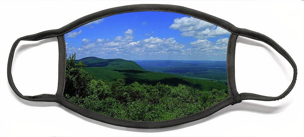 Mount Everett And Mount Race From The Summit Of Bear Mountain In Connecticut Face Mask featuring the photograph Mount Everett and Mount Race from the Summit of Bear Mountain in Connecticut by Raymond Salani III