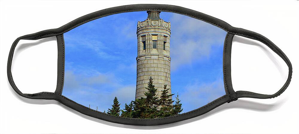 Mount Greylock Tower From Bascom Lodge Face Mask featuring the photograph Mount Greylock Tower from Bascom Lodge by Raymond Salani III