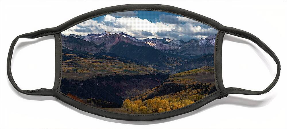 Mount Wilson Face Mask featuring the photograph San Juan Mountains in Autumn by Norma Brandsberg
