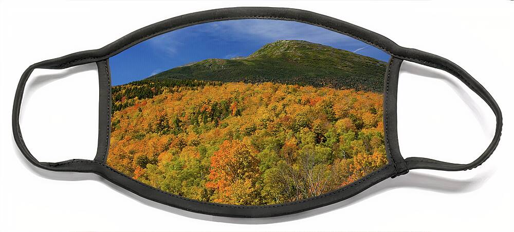 Mount Washington Face Mask featuring the photograph Mountain Summit in Fall Colors by Jeff Folger