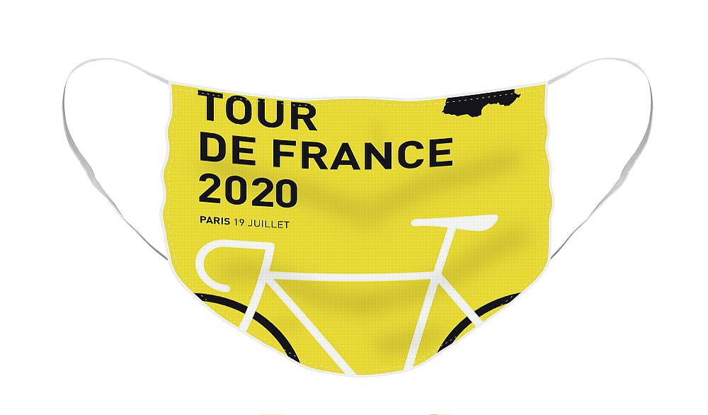 2020 Face Mask featuring the digital art My Tour De France Minimal Poster 2020 by Chungkong Art