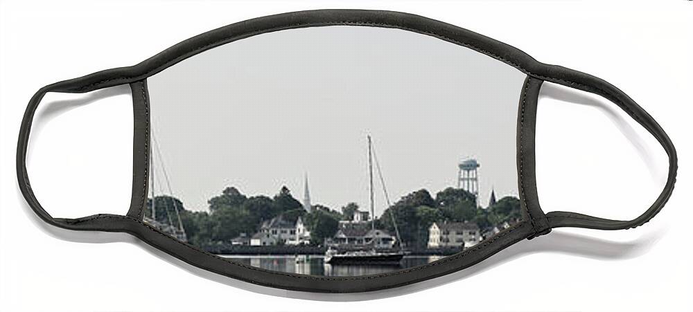 Harbor Face Mask featuring the photograph Mystic Harbor by Doolittle Photography and Art