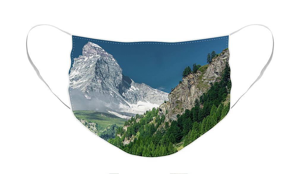 Zermatt Face Mask featuring the photograph Mystical Matterhorn by Marcy Wielfaert
