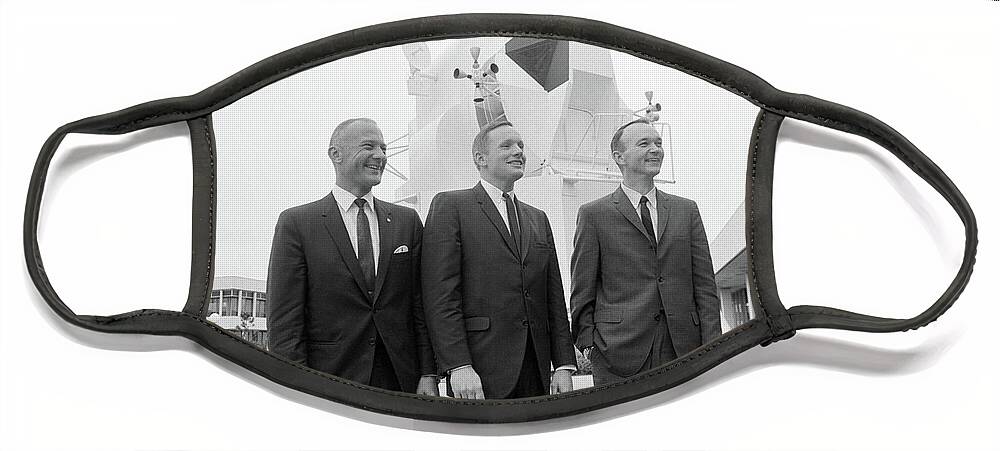 1969 Face Mask featuring the photograph Nasa Announces Apollo 11 Prime Crew by Science Source