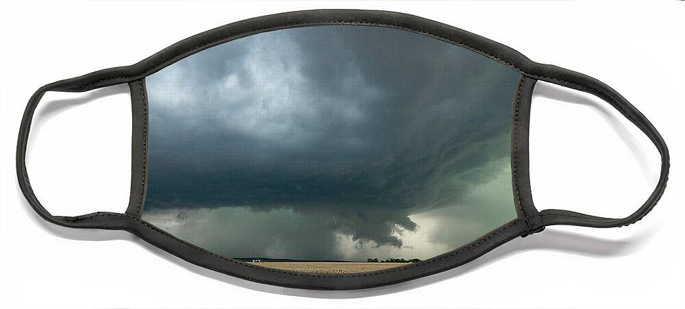 Supercell Face Mask featuring the photograph Nebraska Storm by Wesley Aston