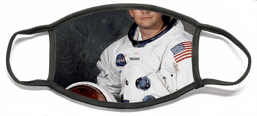 1969 Face Mask featuring the photograph Neil Armstrong, American Astronaut by Science Source