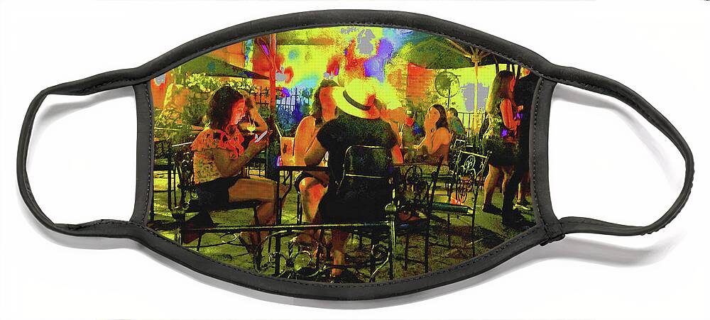 New Orleans Face Mask featuring the painting Nightlife in New Orleans by CHAZ Daugherty