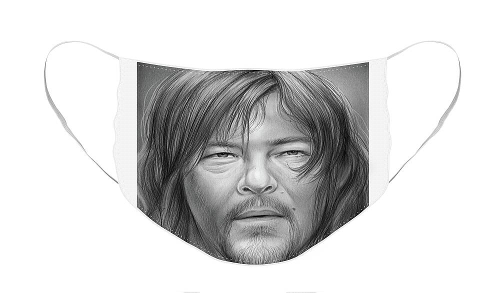 Card Face and Fancy Dress Mask Norman Reedus Celebrity Mask 