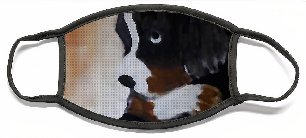 Pets Face Mask featuring the painting Not Talking To You by Gabby Tary