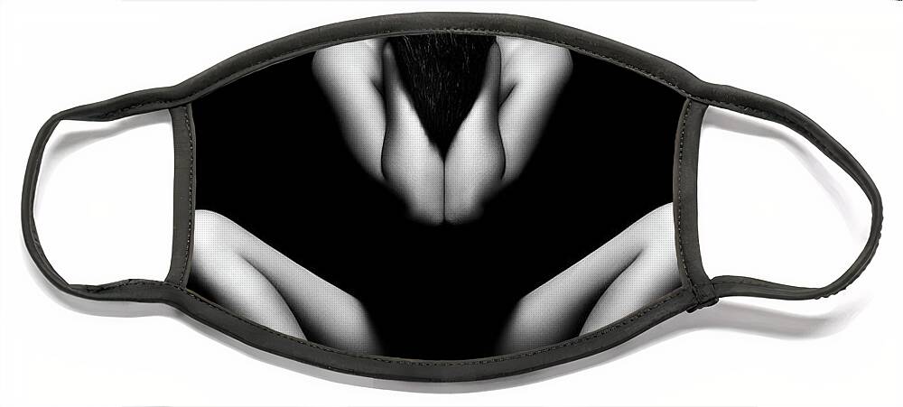 Woman Face Mask featuring the photograph Nude woman bodyscape 12 by Johan Swanepoel