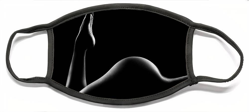 Woman Face Mask featuring the photograph Nude woman bodyscape 14 by Johan Swanepoel