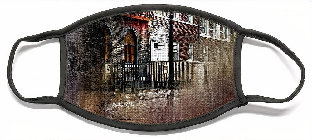 London Face Mask featuring the digital art On a London Street by Nicky Jameson