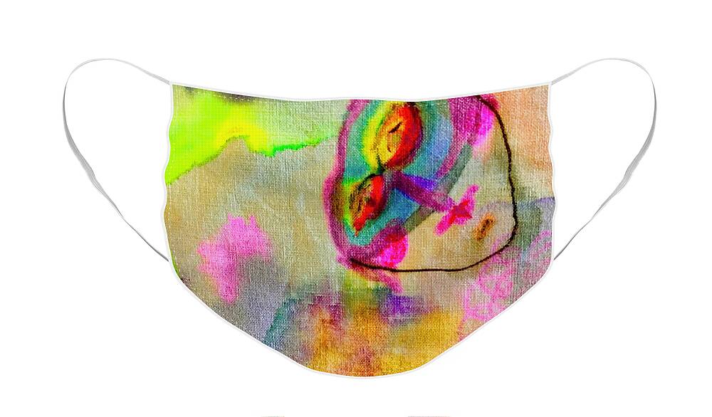  Artist John Klee Said It Best: One Eye Sees Face Mask featuring the mixed media One Eye Sees by Debra Grace Addison