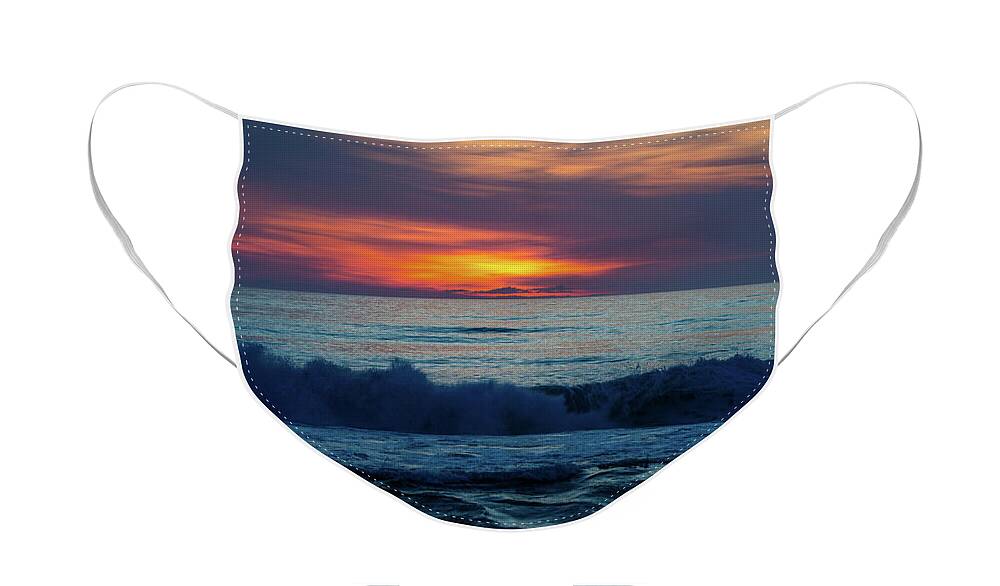 Sunrise Face Mask featuring the photograph Outer Banks Sunrise by Lora J Wilson