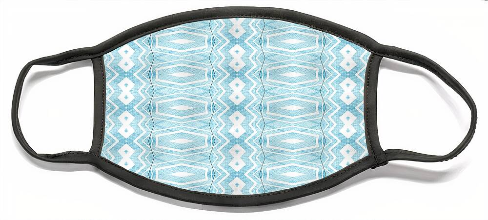 Symmetrical Face Mask featuring the digital art Pattern 3 by Angie Tirado