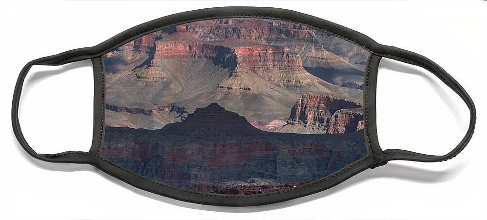 Grand Canyon Face Mask featuring the photograph People at Grand Canyon by Mark Langford
