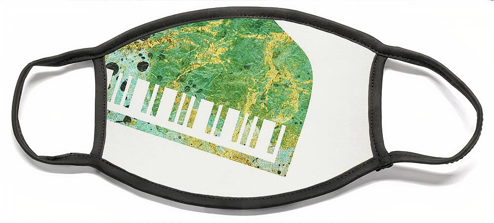 Elton John Face Mask featuring the digital art Philadelphia Freedom - Piano by Flo Karp