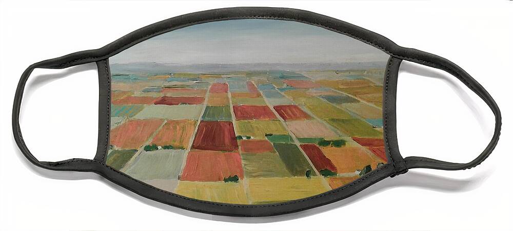 Plains Face Mask featuring the painting Plains by Rodger Ellingson