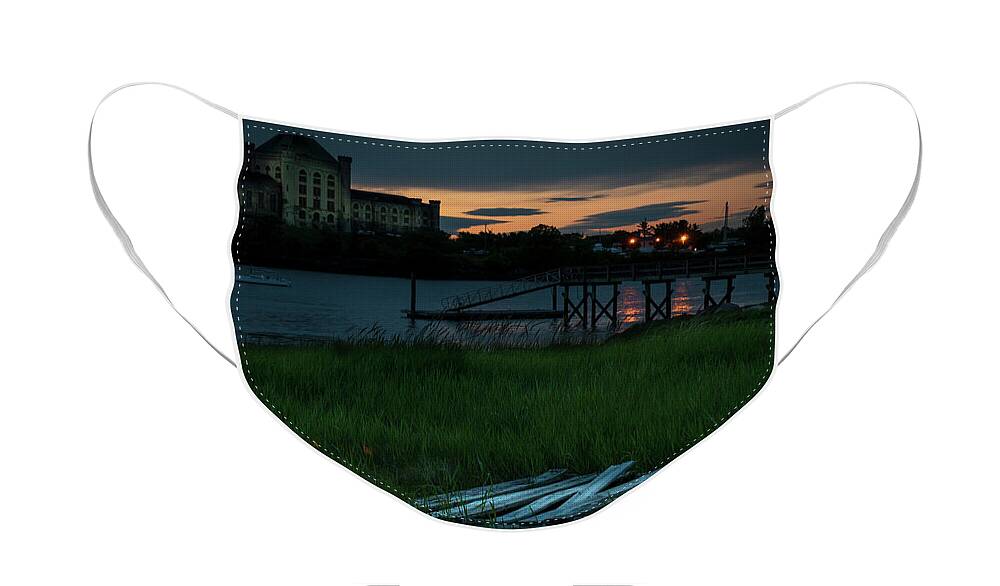 Old Prison Face Mask featuring the photograph Portsmouth Naval Prison by Vicky Edgerly